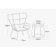 Набор 2 стула и стол-подставка из ротанга Xiaomi MWH Lennon Rattan Chair 3 Piece Set Combination Brown