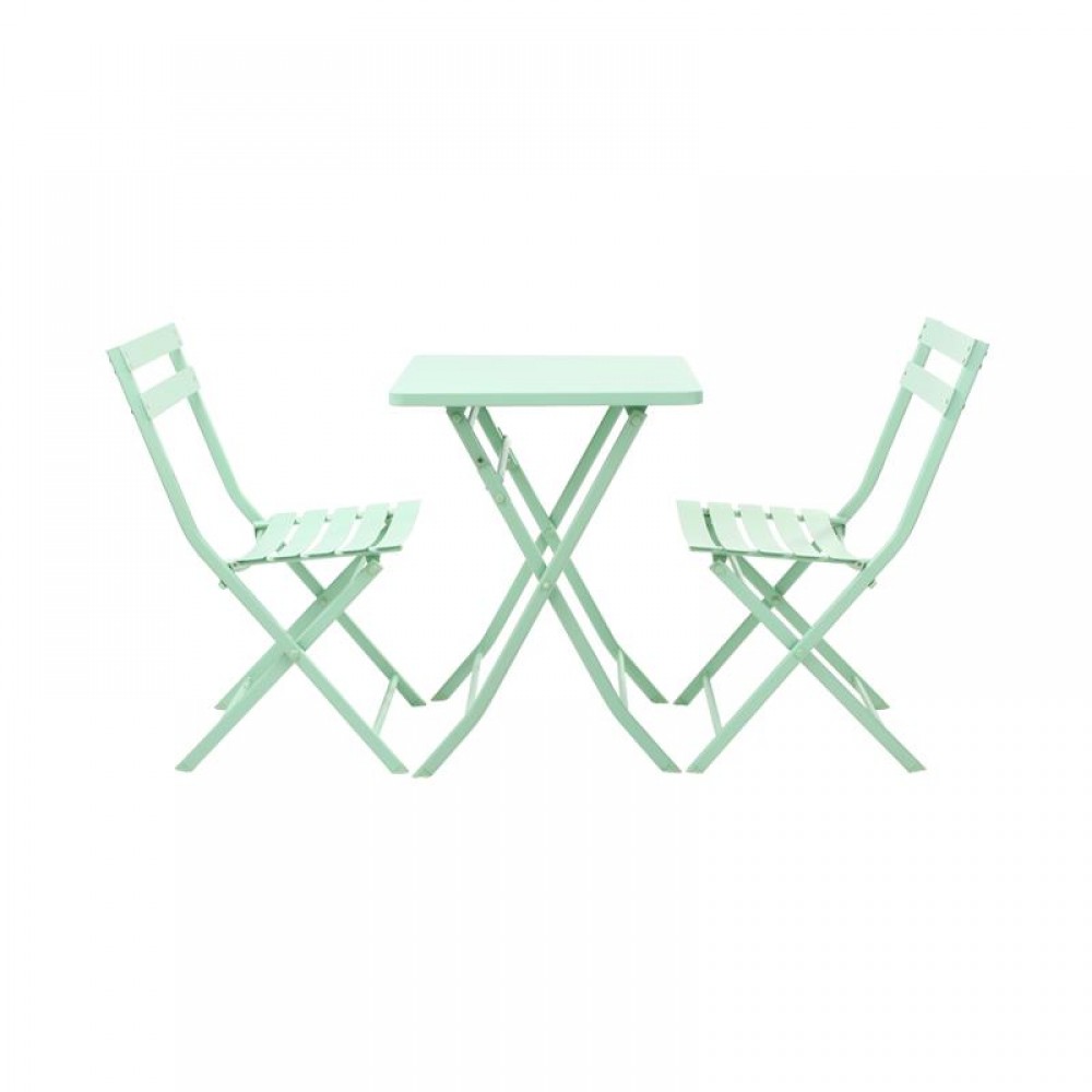 Набор обеденной мебели Складной квадратный стол и 2 стула Xiaomi MWH Colorful Folding Square Table And 2 Folding Chair Set Green